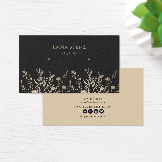 Pantalla Beige Gold Earthy Floral Earls Hoops (Escritorio)