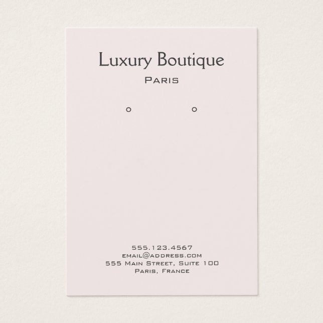 Pantalla de anclaje de joyería rosa claro mínimo (Frente)