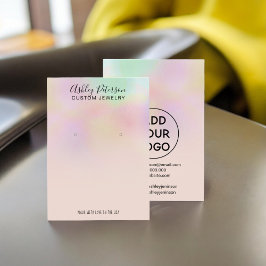 Pantalla de aretes de joyería holográfica rosa