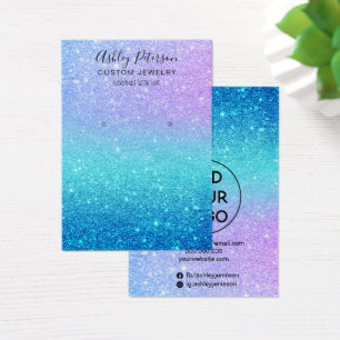 Pantalla de auriculares de joyas de moda azul purp