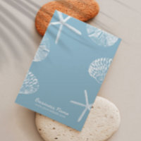 Pantalla de borde azul Mint Blue Seashells