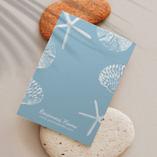 Pantalla de borde azul Mint Blue Seashells (Subido por el creador)