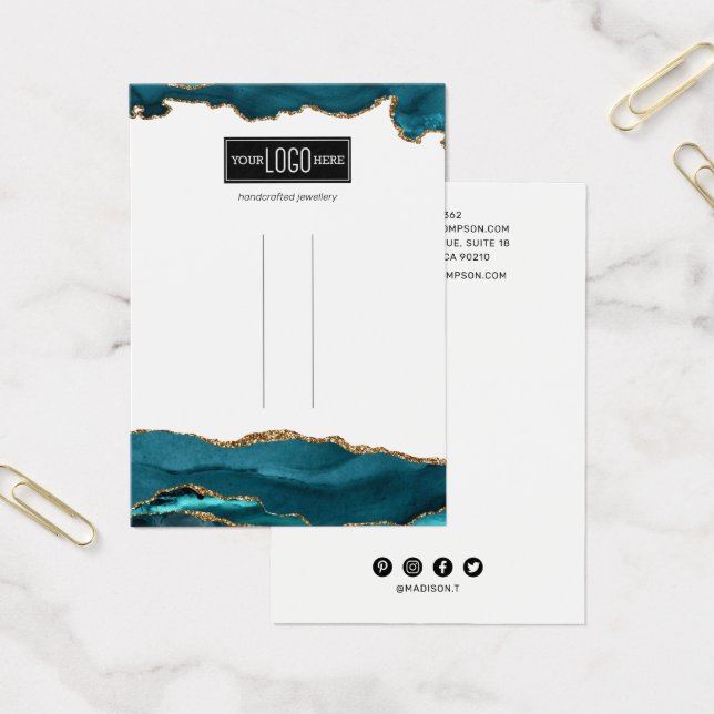 Pantalla de clip de pelo de moda Verde azulado y d (Oficina)