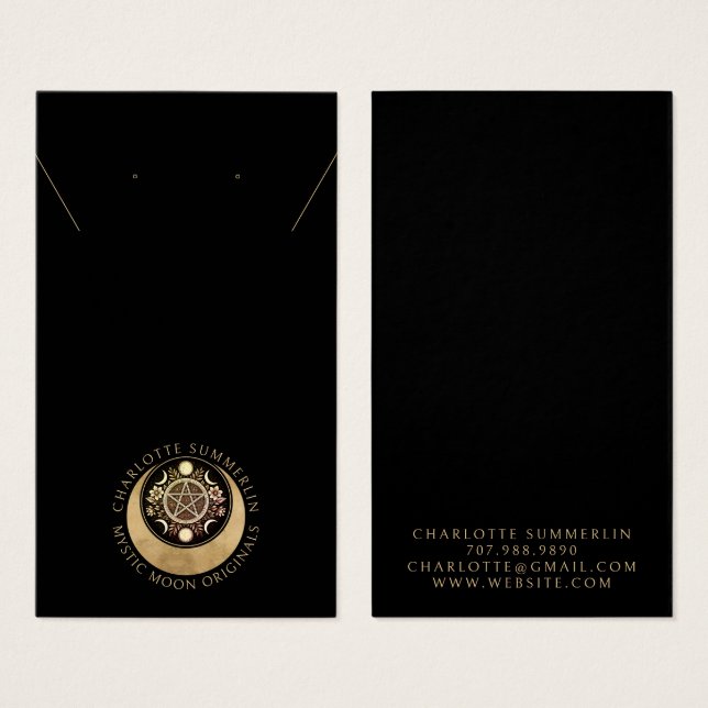 Pantalla de collar de ganancia negra de la luna ce (Anverso y reverso)