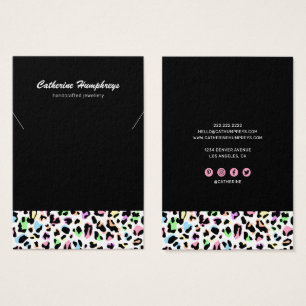 Pantalla de collar de joyas de papel de leopardo p