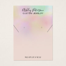 Pantalla de collar de orejas de joyas holográficas