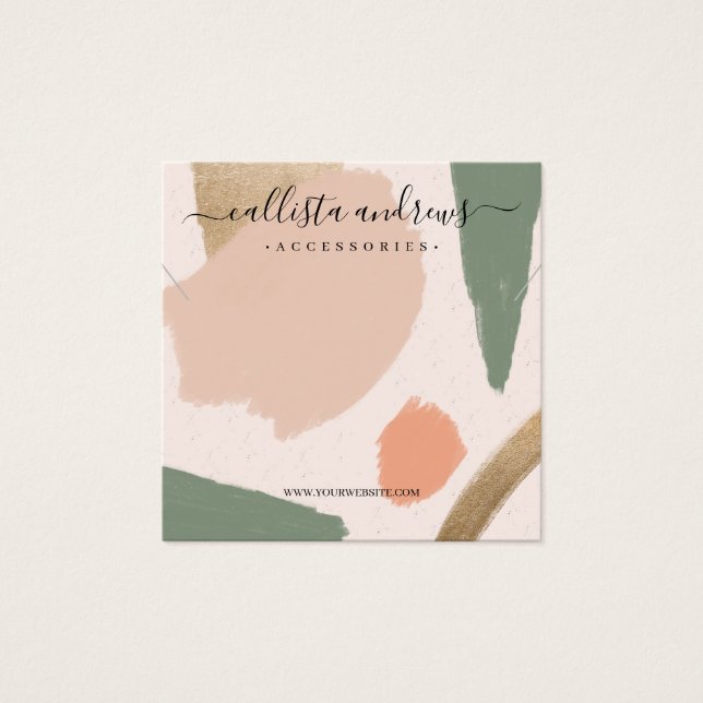 Pantalla de collar de oro de tonos de la Tierra ab (Anverso)