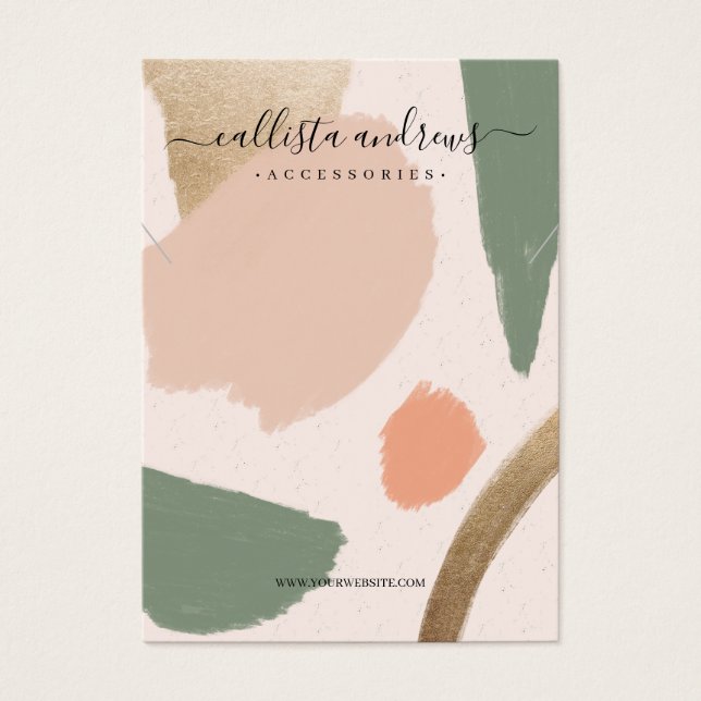 Pantalla de collar de oro de tonos de la Tierra ab (Frente)