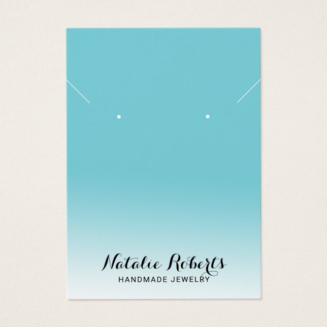 Pantalla De Collar De Tela De Joyería Turquesa Pas (Frente)