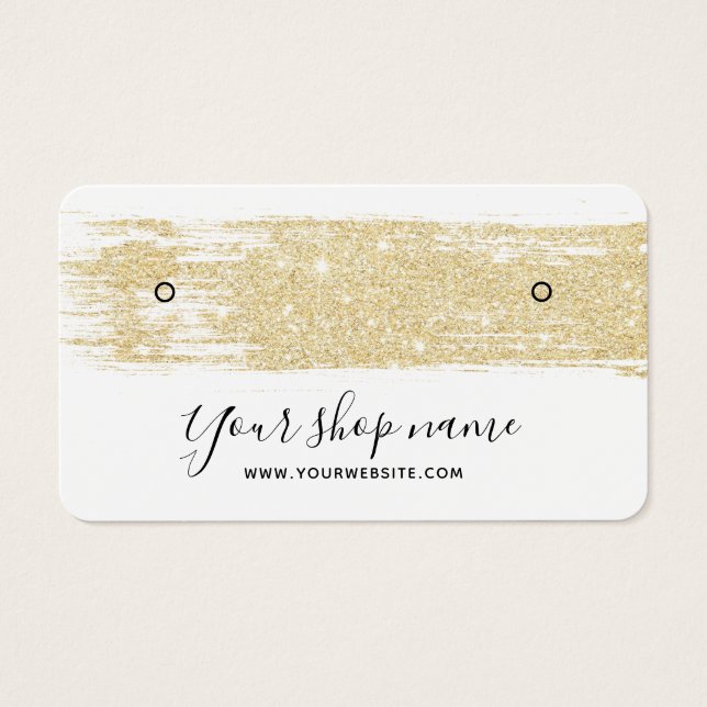 Pantalla de empolvado de trazo de purpurina dorado (Frente)