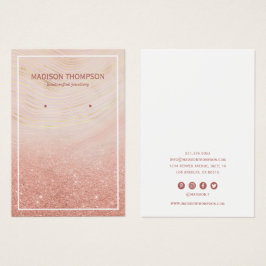 Pantalla de ganancia de mármol rosa y dorado