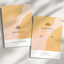 Pantalla de ganancia de resumen Boho amarillo y ro