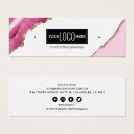 Pantalla de joyas de ganancia rosada y dorada con