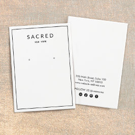 Pantalla de joyería blanca moderna y sencilla