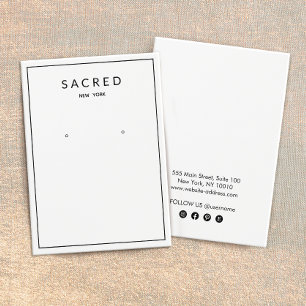 Pantalla de joyería blanca moderna y sencilla