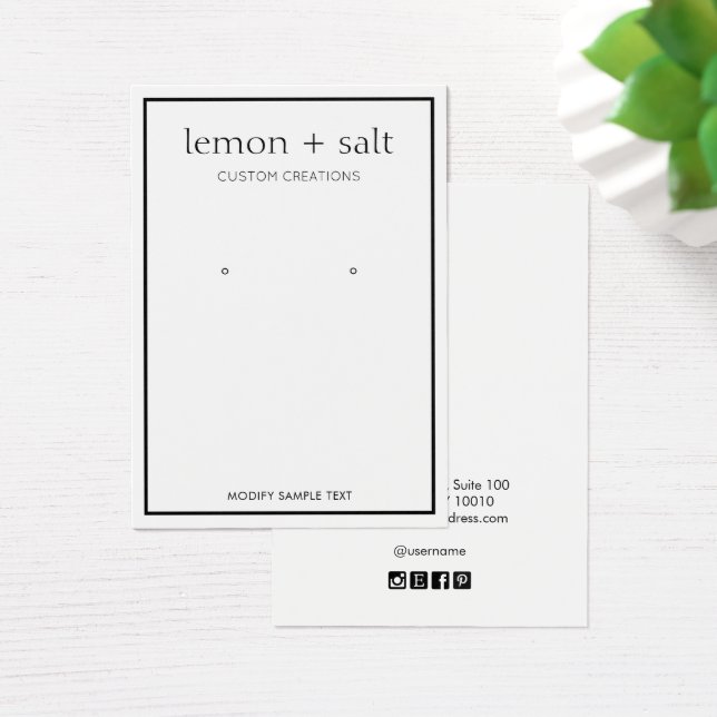 Pantalla de joyería blanca moderna y sencilla (Escritorio)