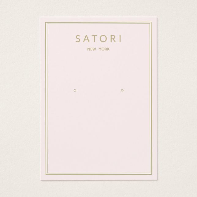 Pantalla de joyería de borde rosa pálido (Frente)