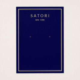 Pantalla de joyería de la borde de oro azul de la 