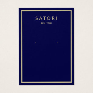 Pantalla de joyería de la borde de oro azul de la