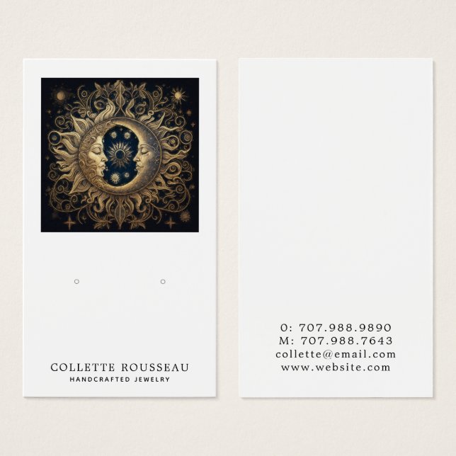 Pantalla de joyería de luna de sol celestial (Anverso y reverso)