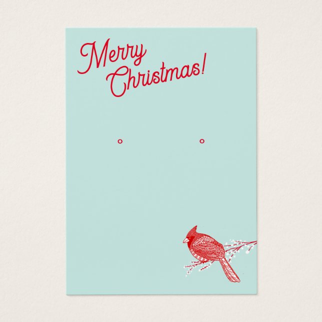 Pantalla de joyería del cardenal de navidades Earr (Frente)