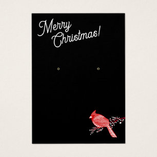 Pantalla de joyería del cardenal de navidades Earr