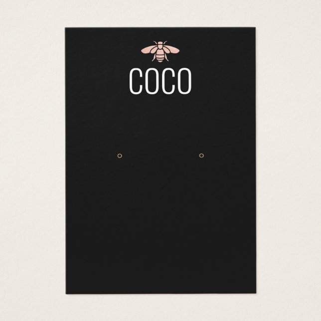 Pantalla de joyería moderna Guay Black Bee Earring (Frente)