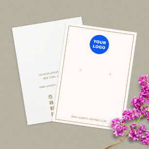 Pantalla de joyería rosa con logotipo de adición d