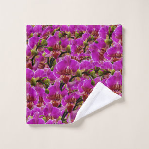 Pantalla de orquídeas magenta, paño de lavado