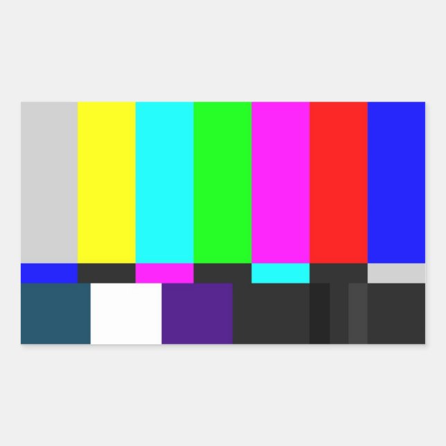 Pantalla de prueba de TV Pegatinas rectangulares (Anverso)