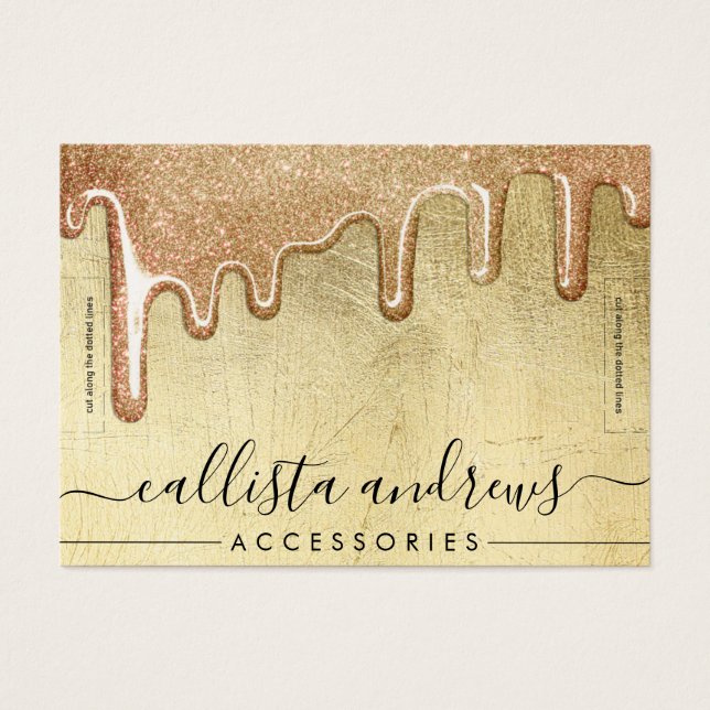 Pantalla de pulsera Glam Gold Thick Purpurina Dris (Frente)