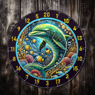 Pantalla de tablero de dartboard de color elegante