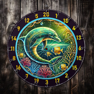 Pantalla de tablero de dartín para delfines de la