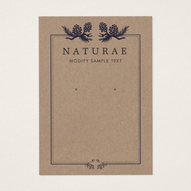 Pantalla Earthre Rústica De Kraft Pine Cones (Frente)