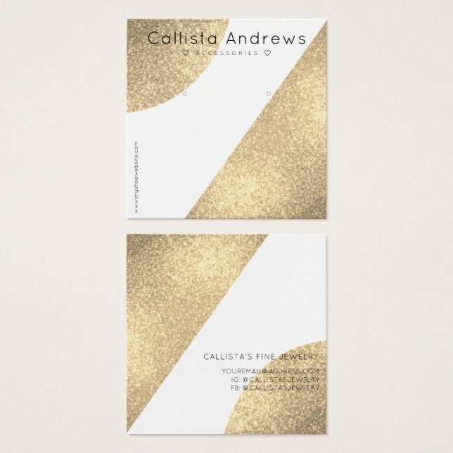 Pantalla Geo Hearring Purpurina White Gold (Anverso y reverso)