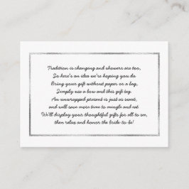 Pantalla plateada tarjeta de inserción de ducha de