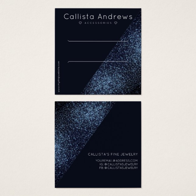 Pantalla Raven Black Purpurina Geo Heart Hair Clip (Anverso y reverso)