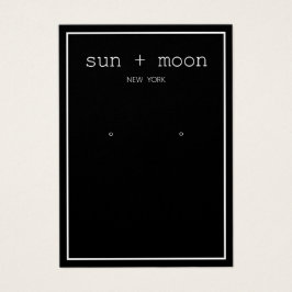 Pantalla simple de joyería de ingresos negro moder