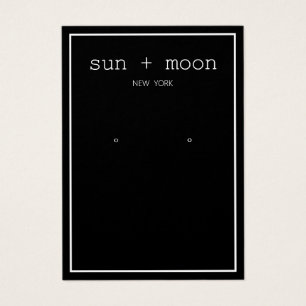 Pantalla simple de joyería de ingresos negro moder