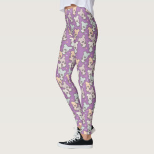 Pantalón de Cute Bears Treats Patrón Violeta