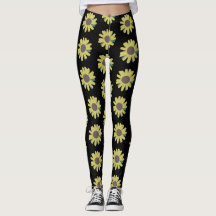 Pantalón de yoga botánico de girasol simple