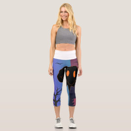 Pantalón de Yoga Estético de Puesta de Sol Naranja