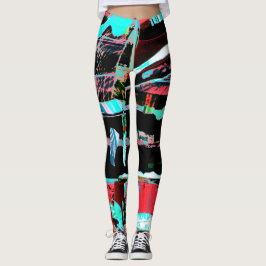 Pantalones ajustados con estampado total Abstract 