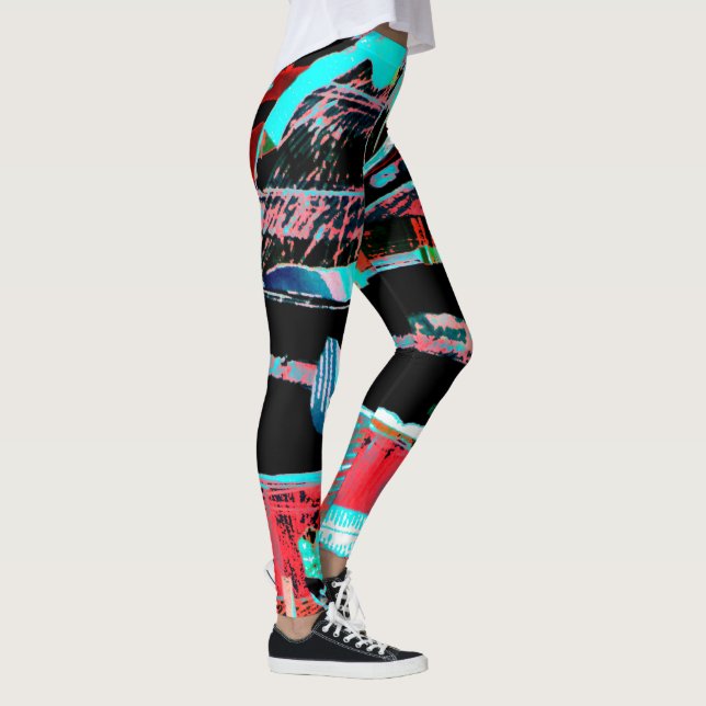 Pantalones ajustados con estampado total Abstract  (Derecha)