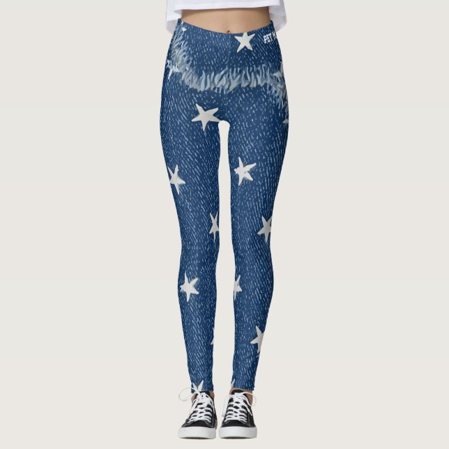 Pantalones azules de estrellas irregulares con par (Anverso)