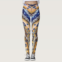 Pantalones azules de la yoga de las polainas del