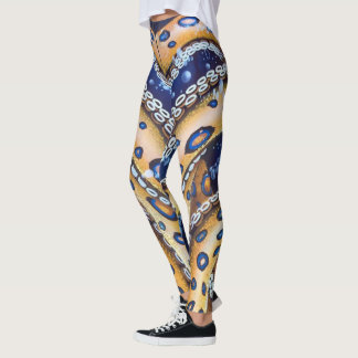 Pantalones azules de la yoga de las polainas del