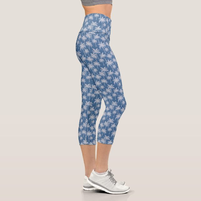 Pantalones Capri Ajustados de Palma de Mezclilla A (Derecha)