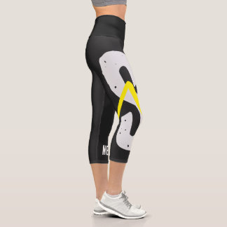 Pantalones capri de cintura alta, energía positiva