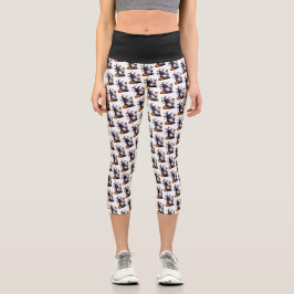 Pantalones Capri de Gnome de Halloween de Cintura